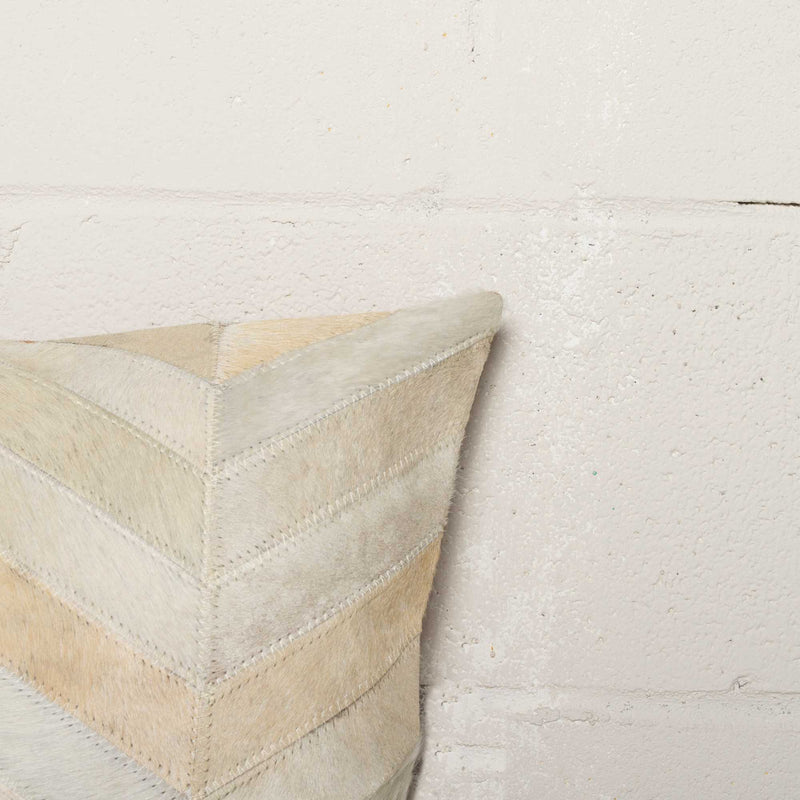 18" Natural Cowhide Throw Pillow - Home Decor