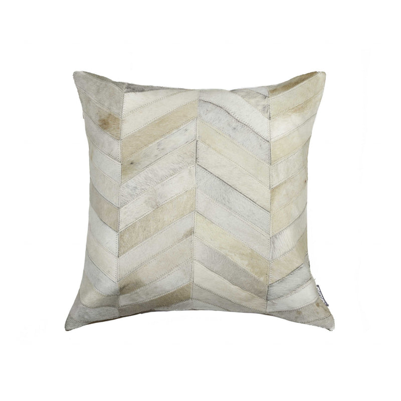 18" Natural Cowhide Throw Pillow - Home Decor