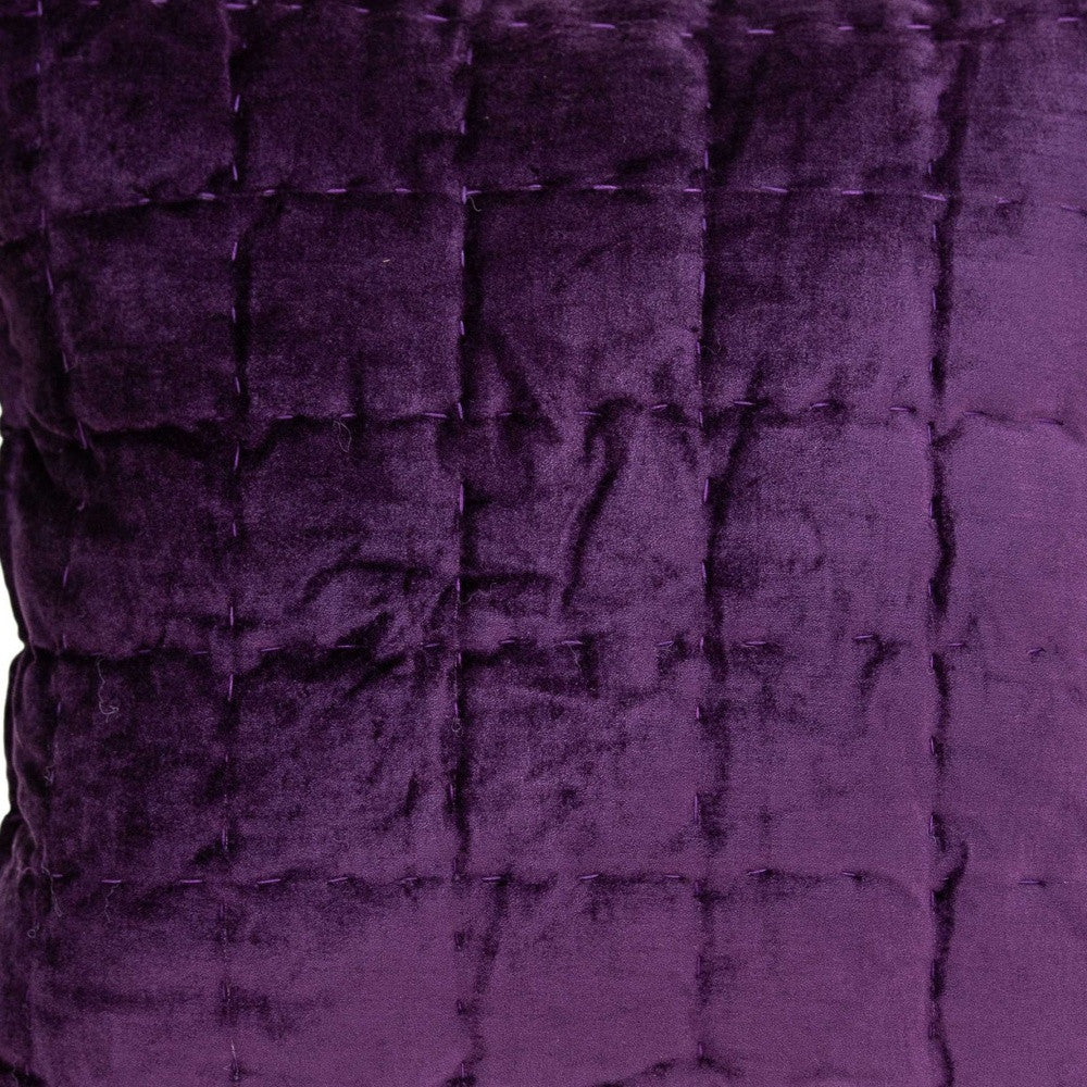 20" X 20" Purple Cotton Blend Zippered Pillow - Home & Garden