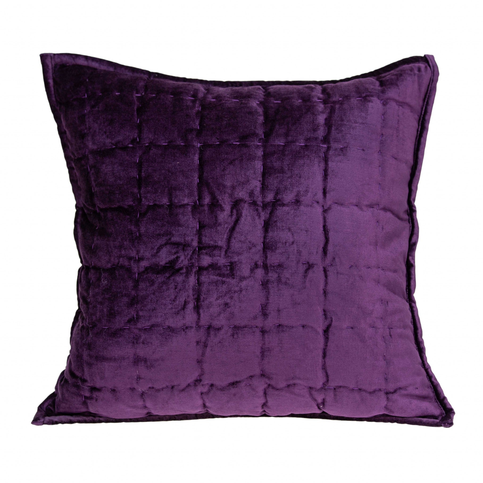 20" X 20" Purple Cotton Blend Zippered Pillow - Home & Garden