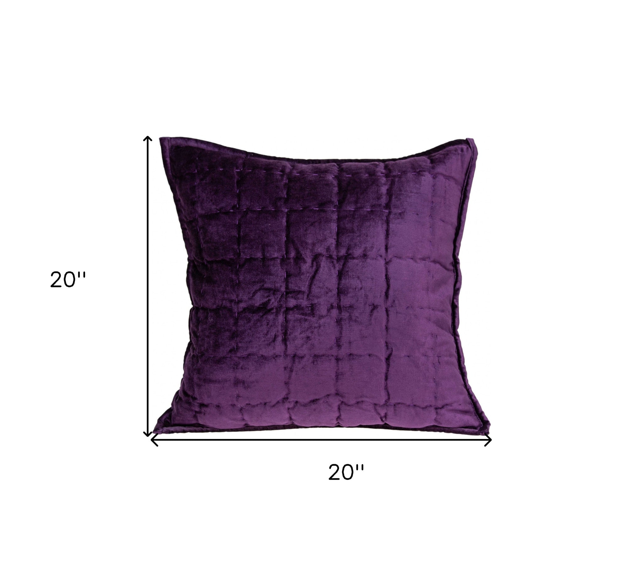 20" X 20" Purple Cotton Blend Zippered Pillow - Home & Garden