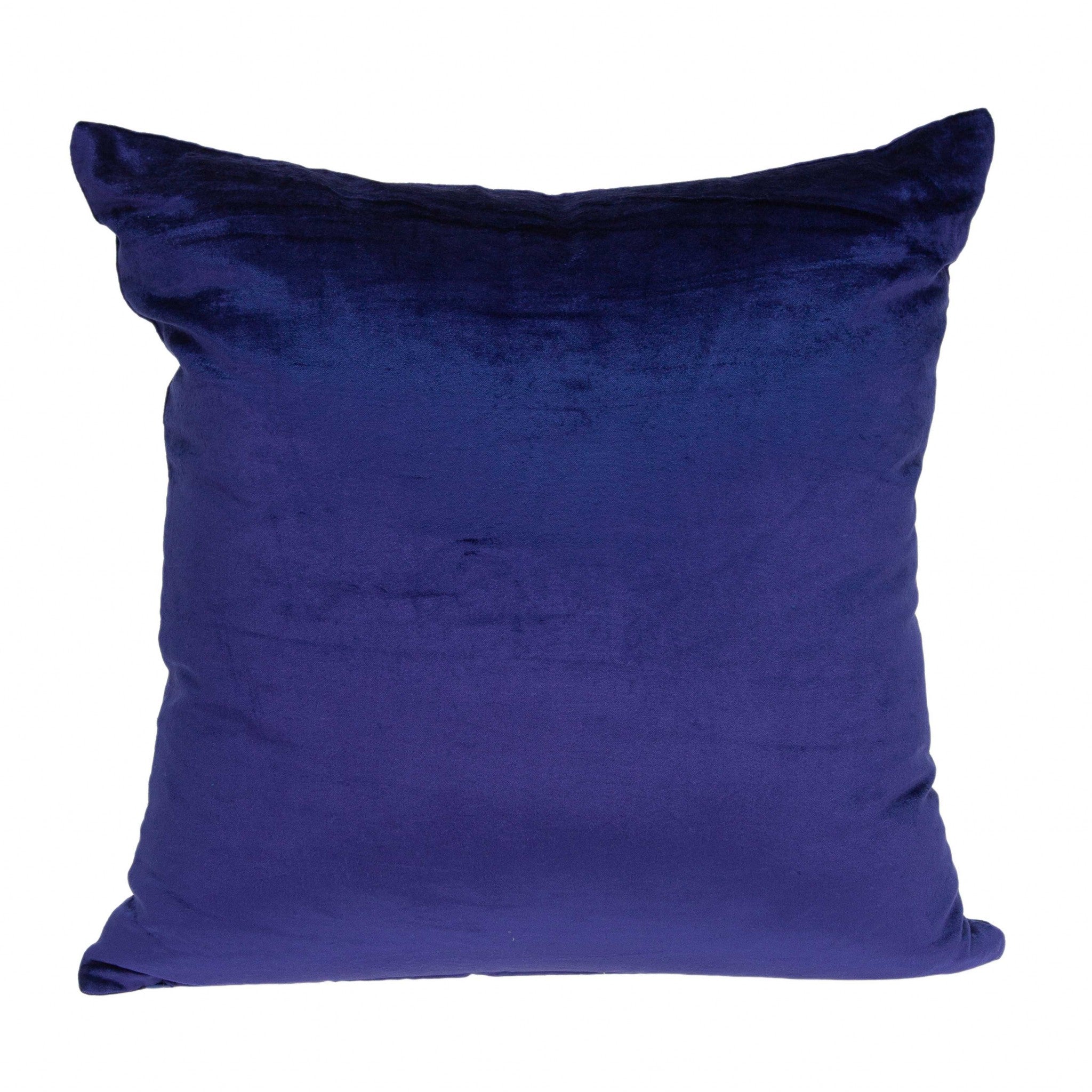 22" Royal Blue Cotton Blend Throw Pillow - Home & Garden