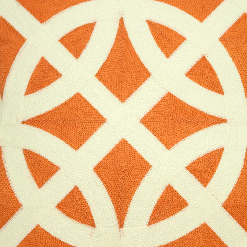 20" X 7" X 20" Transitional Orange Pillow Cover With Poly Insert - Home Decor