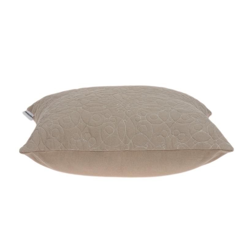 20" Tan Swirl Cotton Throw Pillow - Home Decor