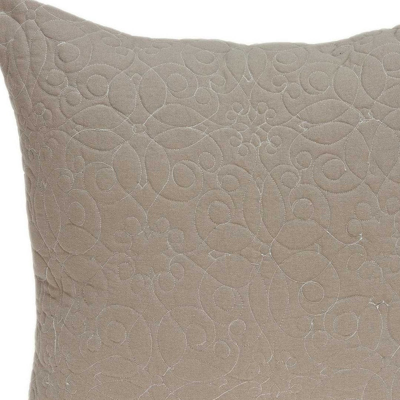20" Tan Swirl Cotton Throw Pillow - Home Decor