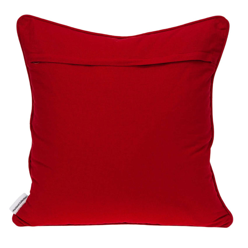 20" X 7" X 20" Transitional Red And White Pillow Cover With Poly Insert - Home Decor
