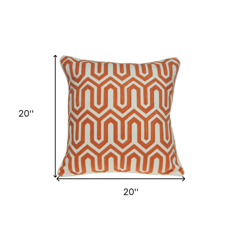 20" X 7" X 20" Transitional Multicolored Pillow Cover With Poly Insert - Home Decor