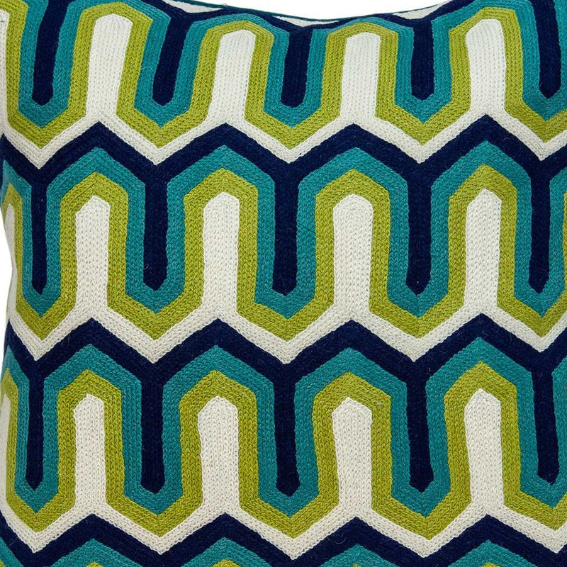 20" X 7" X 20" Handmade Transitional Multicolored Pillow Cover With Poly Insert - Home Decor