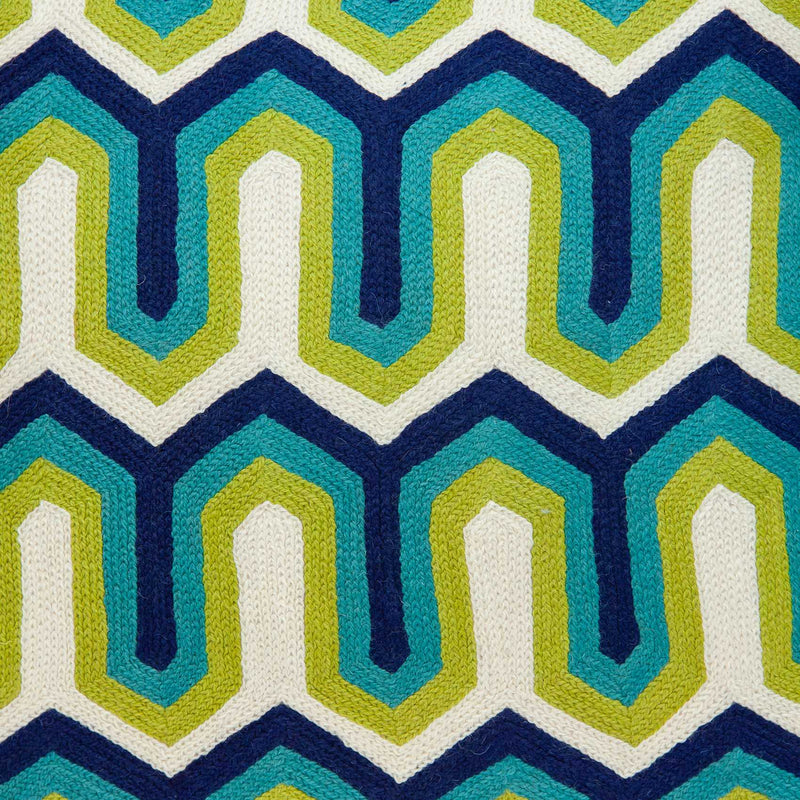 20" X 7" X 20" Handmade Transitional Multicolored Pillow Cover With Poly Insert - Home Decor
