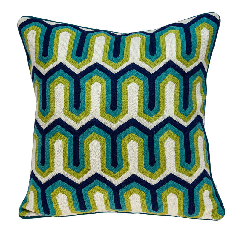 20" X 7" X 20" Handmade Transitional Multicolored Pillow Cover With Poly Insert - Home Decor