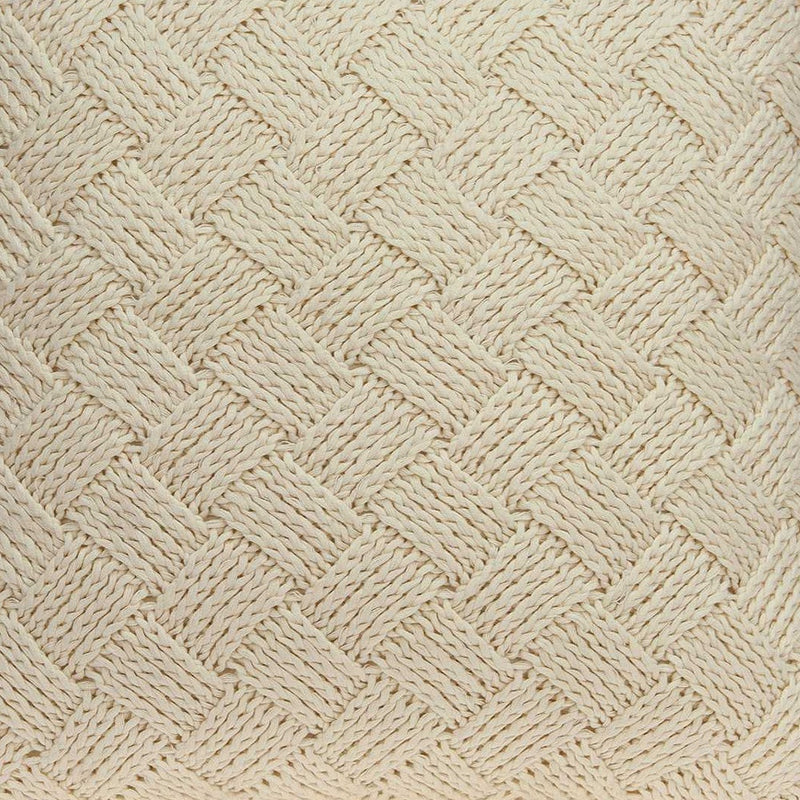20" X 7" X 20" Transitional Beige Pillow Cover With Poly Insert - Home Decor