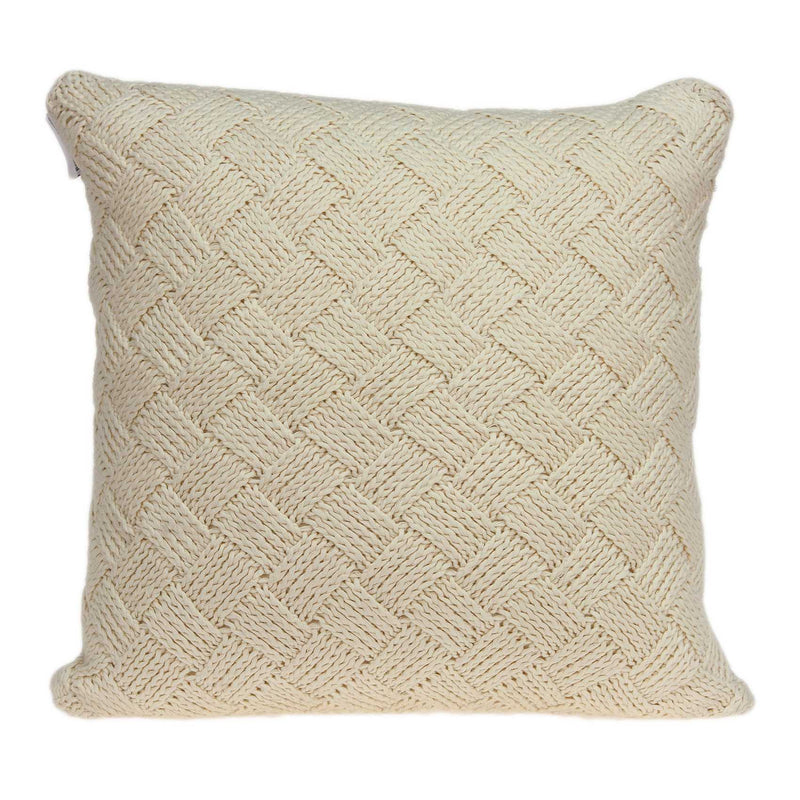 20" X 7" X 20" Transitional Beige Pillow Cover With Poly Insert - Home Decor