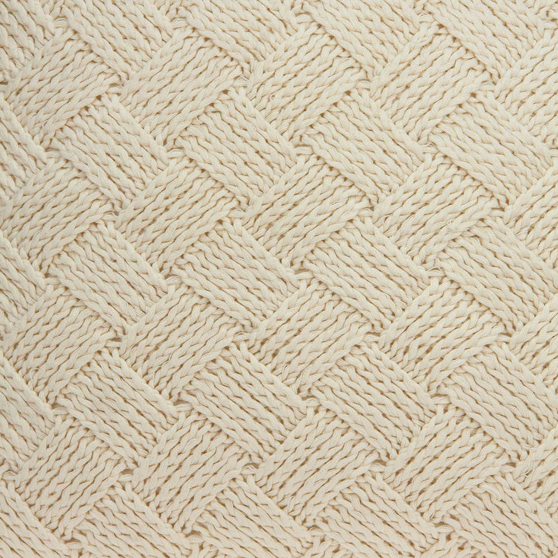 20" X 7" X 20" Transitional Beige Pillow Cover With Poly Insert - Home Decor