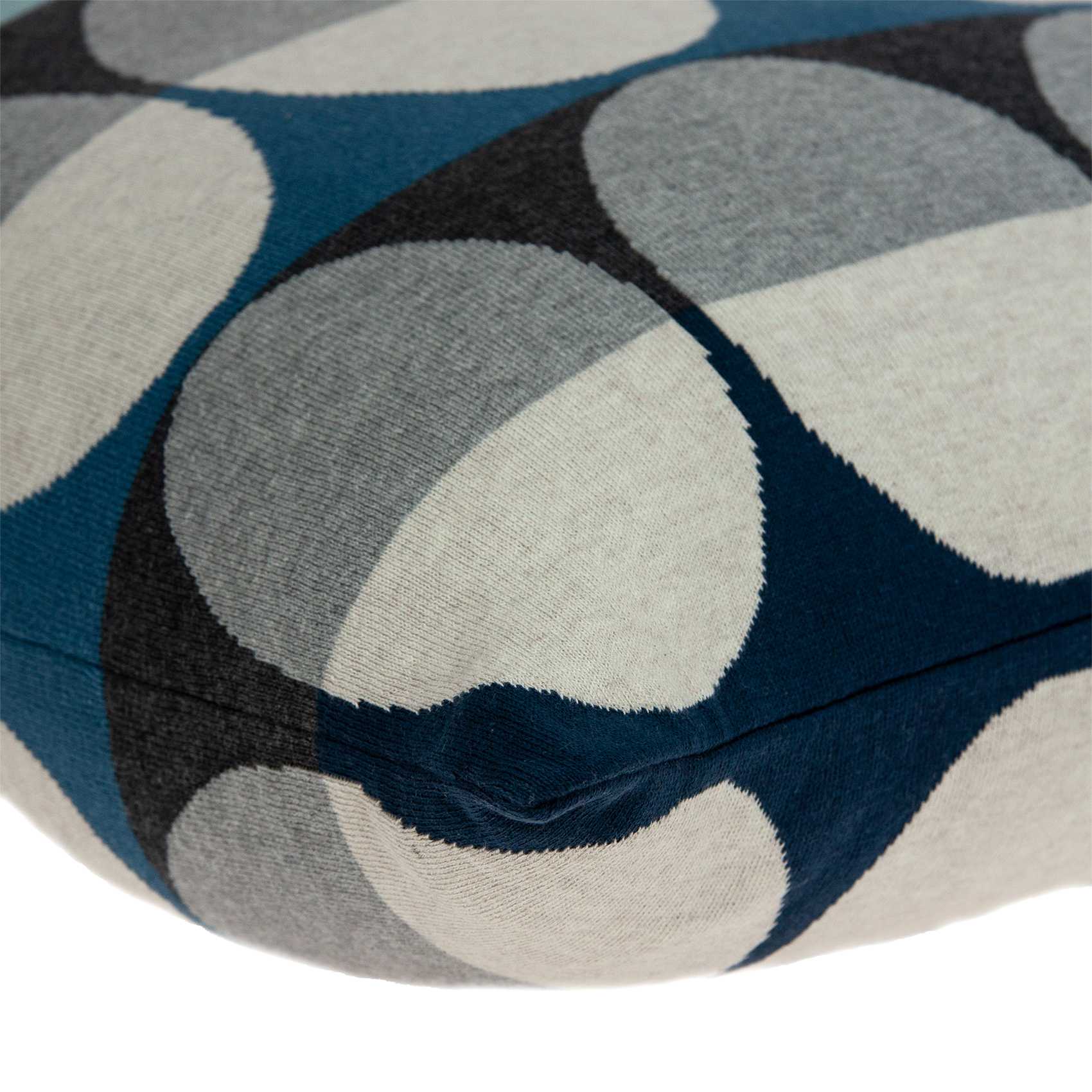 20" Blue Gray And Ivory Geometric Cotton Throw Pillow - Home & Garden