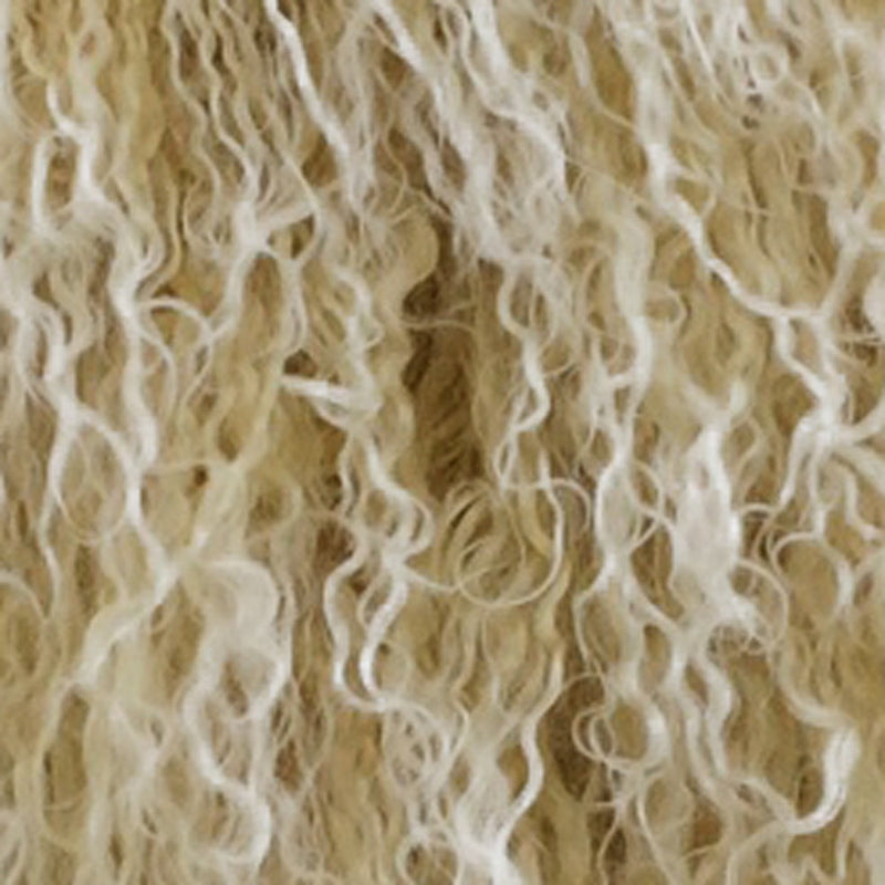20" Gold Genuine Tibetan Lamb Fur Pillow With Microsuede Backing - Home Decor
