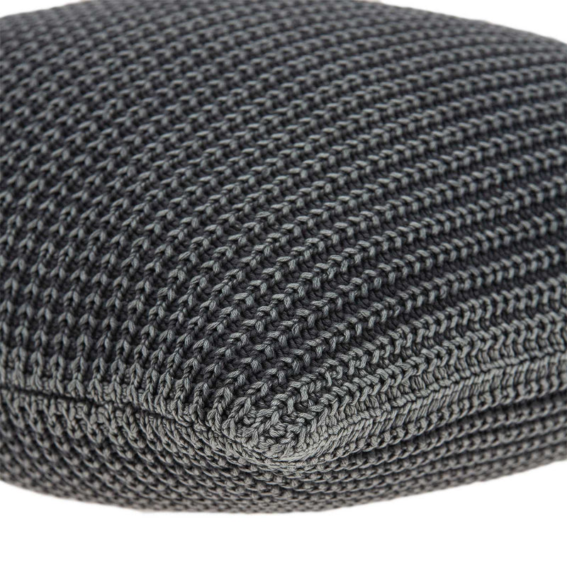 20" X 7" X 20" Transitional Charcoal Pillow Cover With Poly Insert - Home Decor