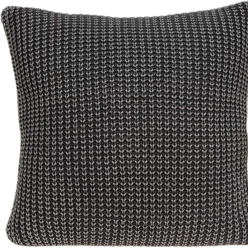 20" X 7" X 20" Transitional Charcoal Pillow Cover With Poly Insert - Home Decor