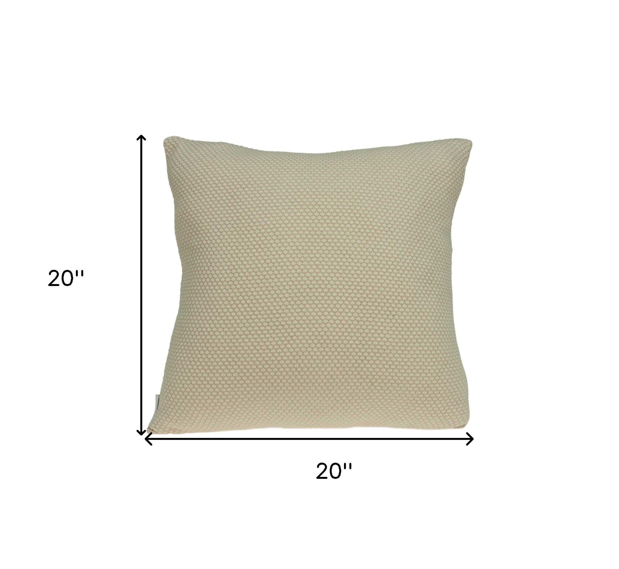 20" X 7" X 20" Beautiful Transitional Tan Pillow Cover With Poly Insert - Home & Garden