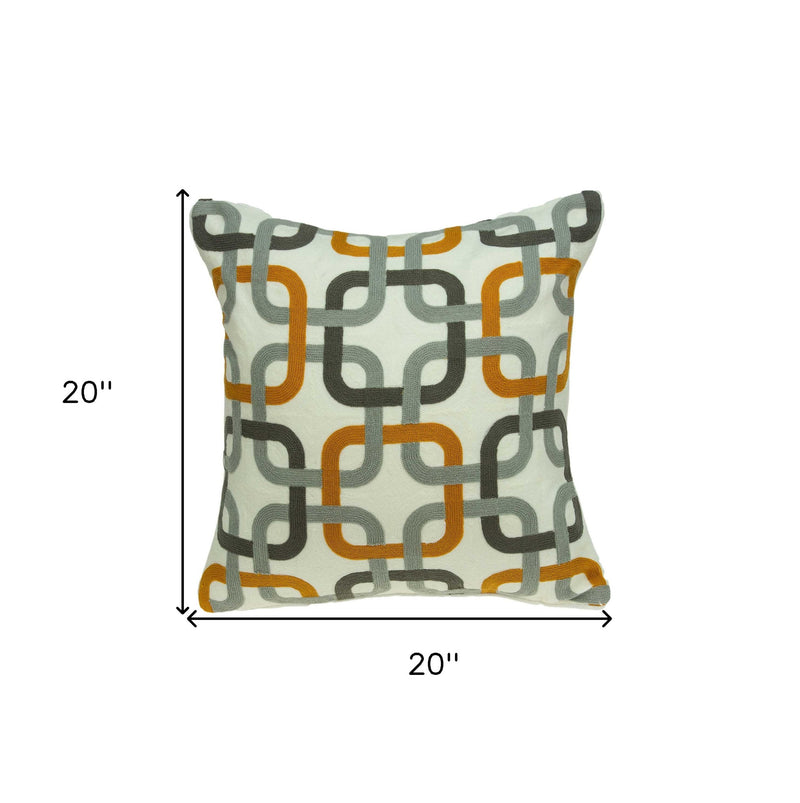 20" X 7" X 20" Multicolor Pillow Cover With Poly Insert - Home Decor