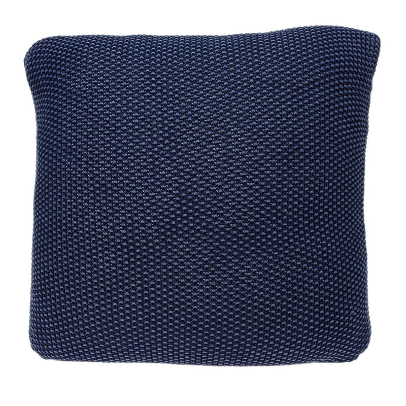 18" X 5" X 18" Transitional Blue Pillow Cover With Poly Insert - Home Decor