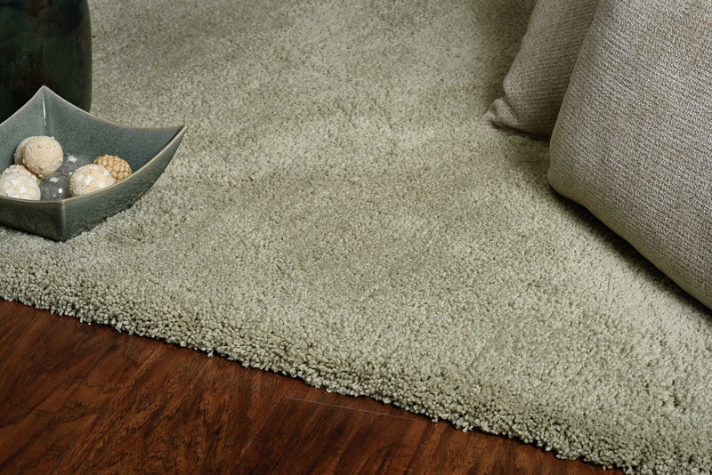 5' X 7' Sage Shag Hand Woven Area Rug - Home Decor