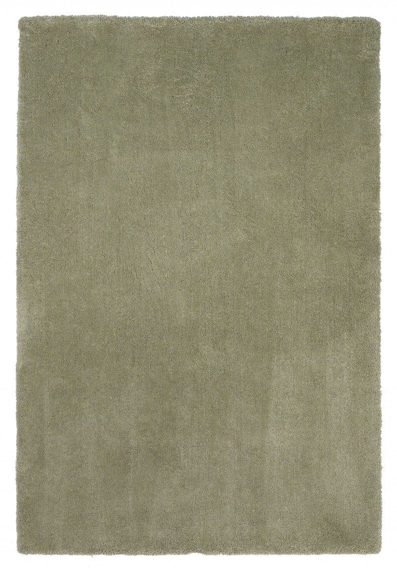 5' X 7' Sage Shag Hand Woven Area Rug - Home Decor