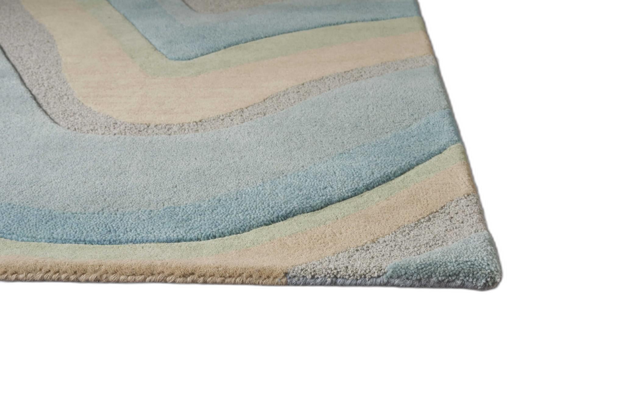 8' X 10' 6 Wool Ocean Area Rug Default Title