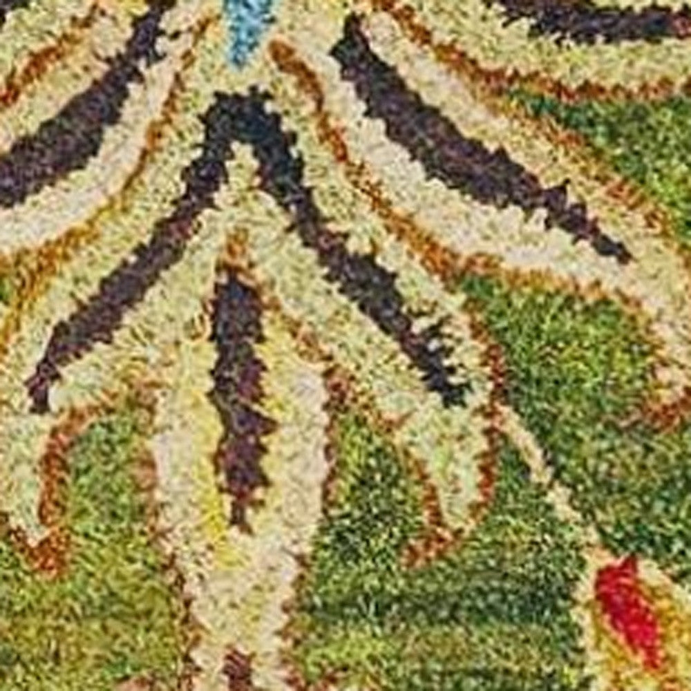 9' X 13' Wool Emerald Green Area Rug