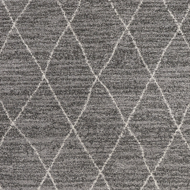 5' X 8' Gray And Ivory Geometric Area Rug - Home Decor