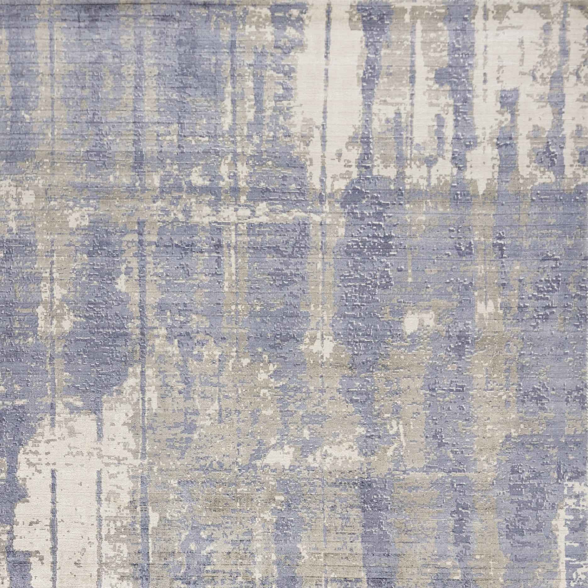 7' X 10'  Viscose Grey Or  Blue Area Rug