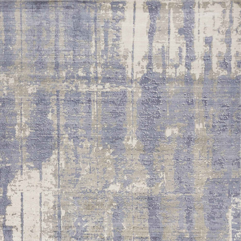 7' X 10'  Viscose Grey Or  Blue Area Rug