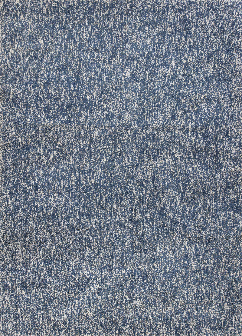 5' X 7' Indigo And Ivory Abstract Hand Woven Area Rug - Home Decor