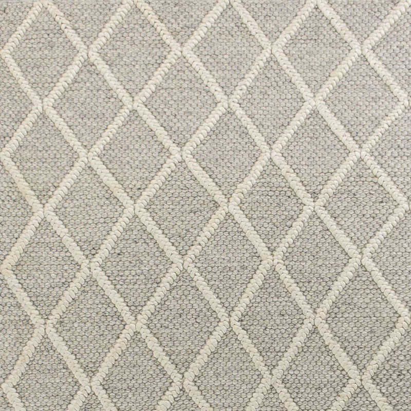 7' X 9' Wool Grey Area Rug