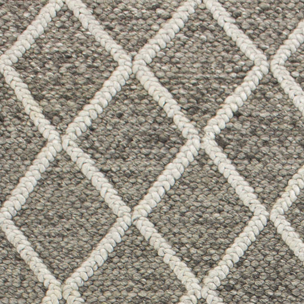 9' X 13' Wool Dark Grey Area Rug Default Title