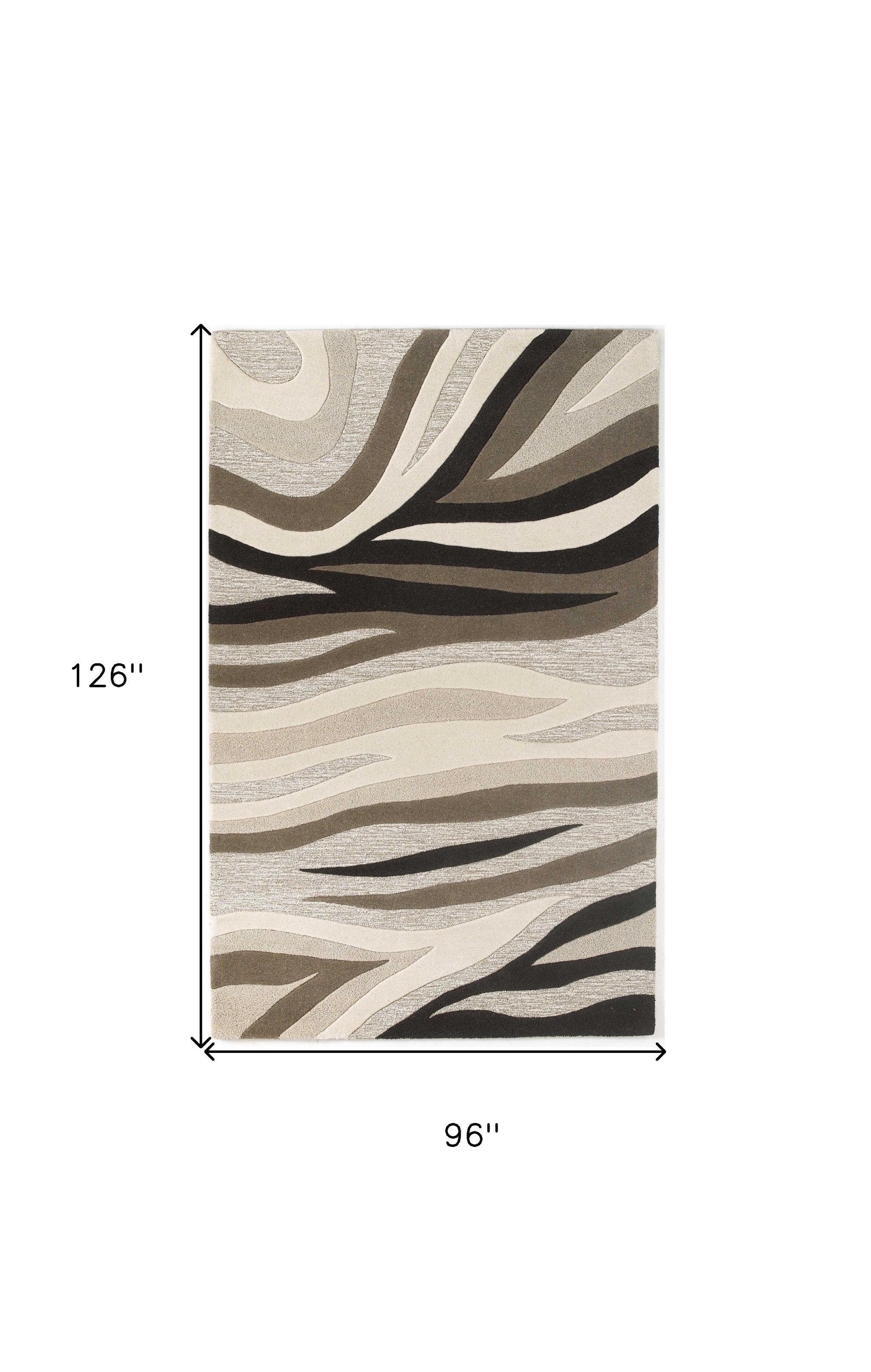 8' X 10' 6 Wool Natural Area Rug Default Title