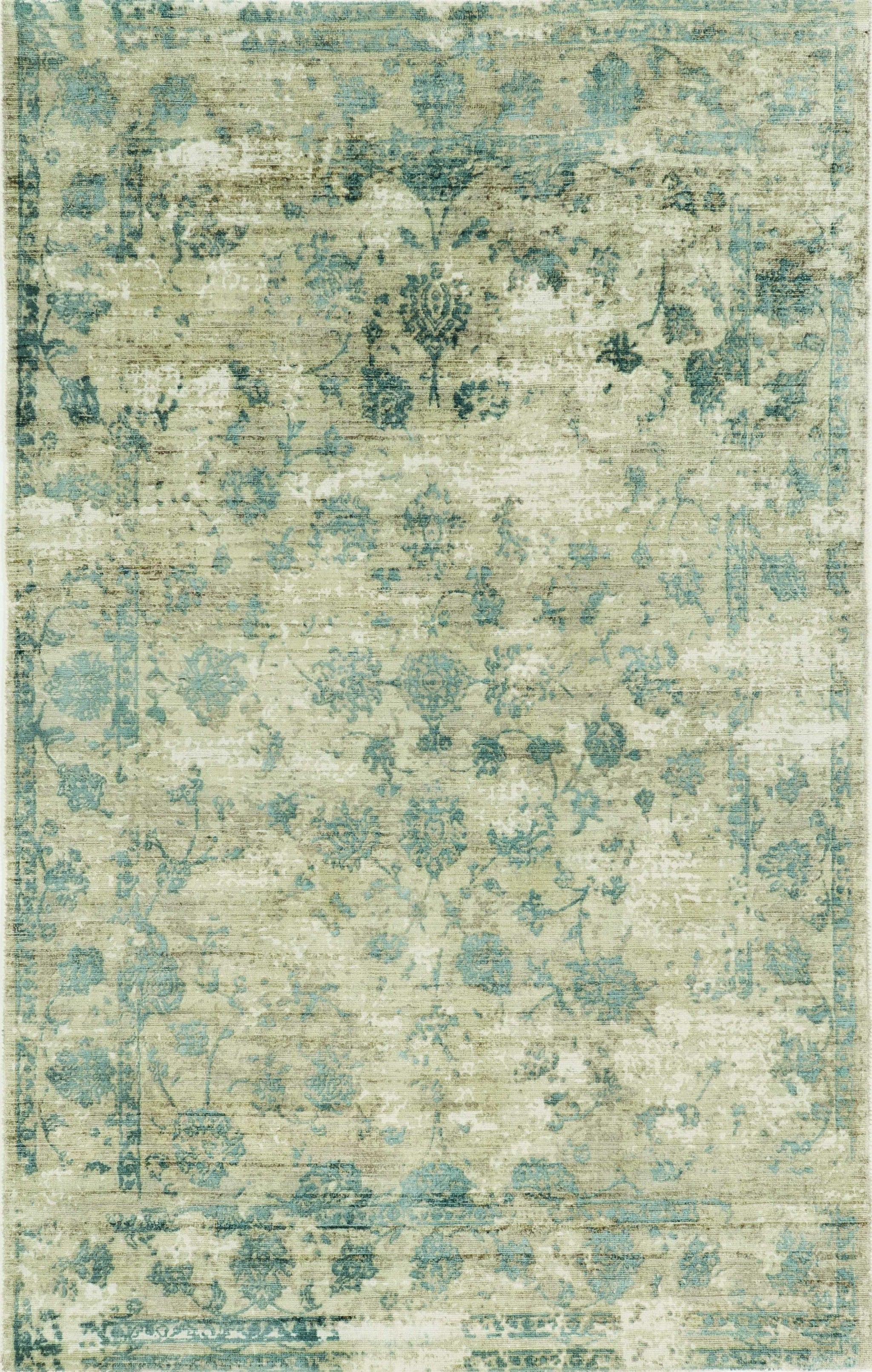 9 X 13 Viscose Sand Or Blue Area Rug Default Title