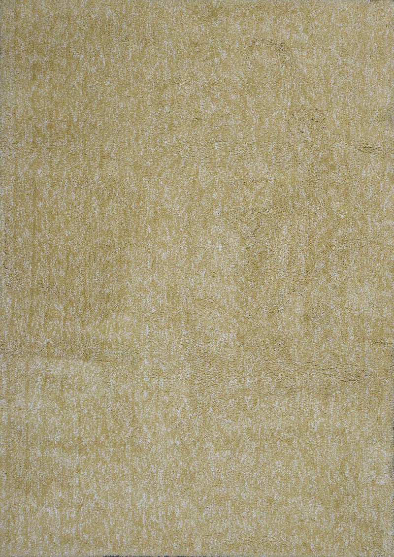 5' X 7' Yellow Shag Hand Woven Area Rug - Home Decor