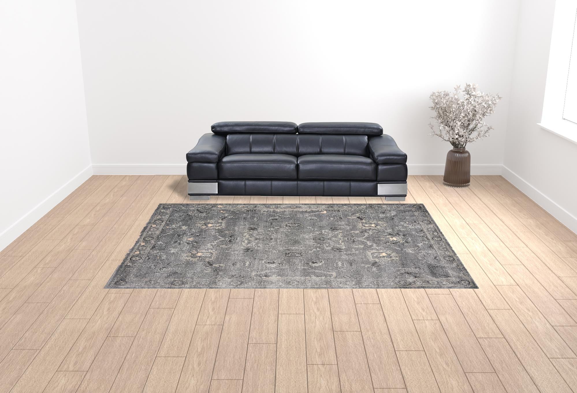 8' x 13' Gray Area Rug Default Title