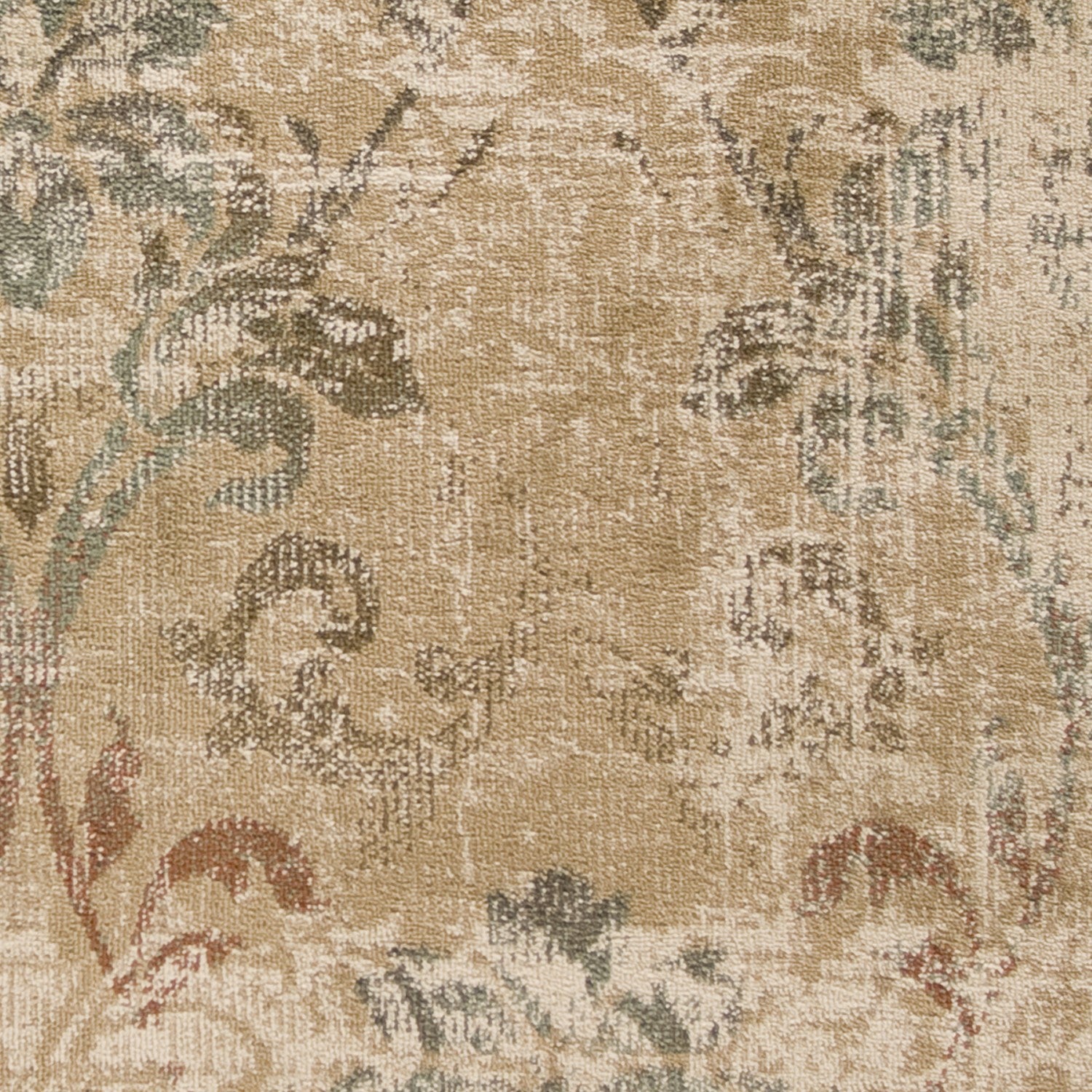 3' X 5' Champagne And Beige Damask Area Rug - Home & Garden