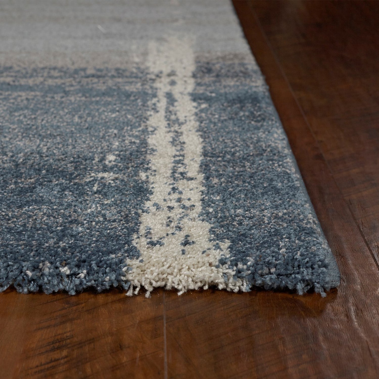 3' X 5' Blue And Gray Abstract Area Rug - Home & Garden