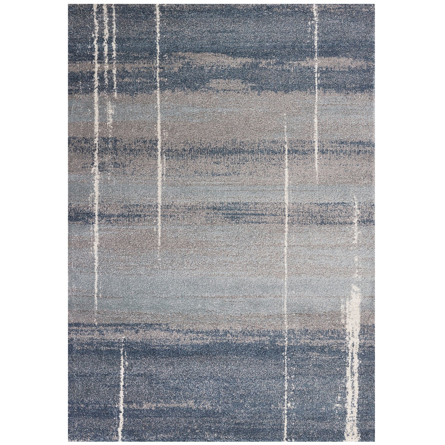 3' X 5' Blue And Gray Abstract Area Rug - Home & Garden