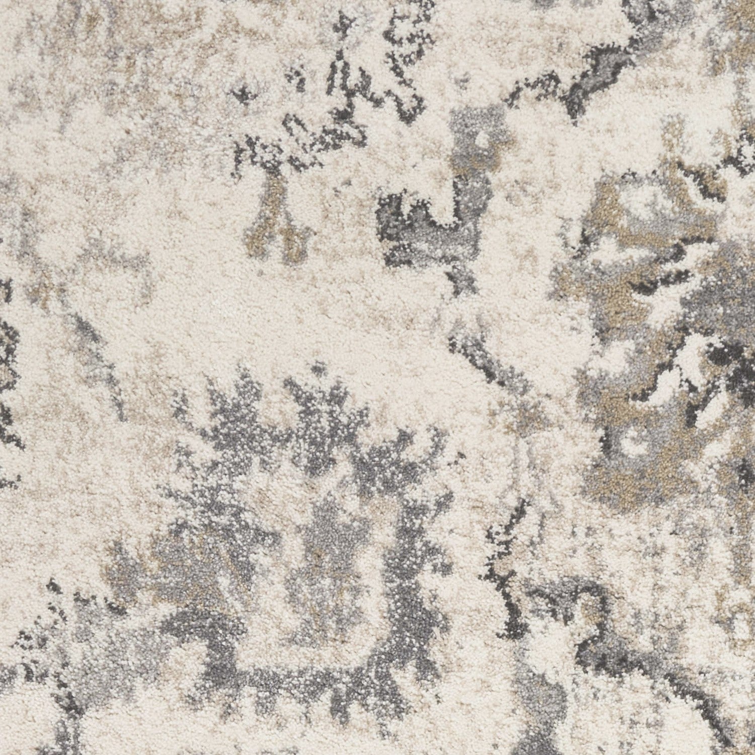 3' X 5' Ivory And Gray Floral Medallion Distressed Area Rug - Home & Garden