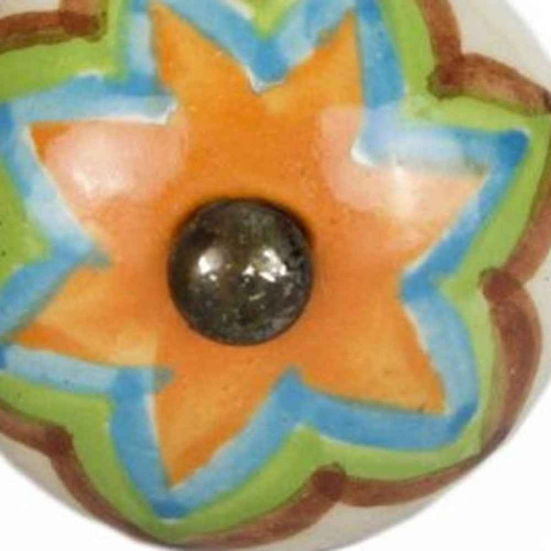1.5" X 1.5" X 1.5" Ceramic Metal Multicolor 12 Pack Knob