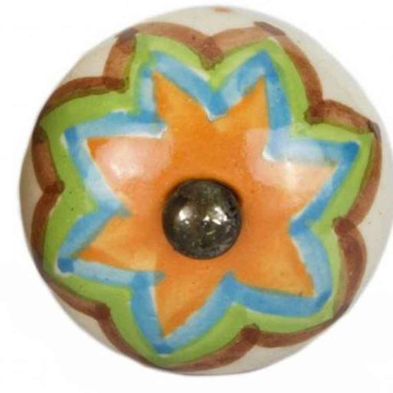 1.5" X 1.5" X 1.5" Ceramic Metal Multicolor 12 Pack Knob