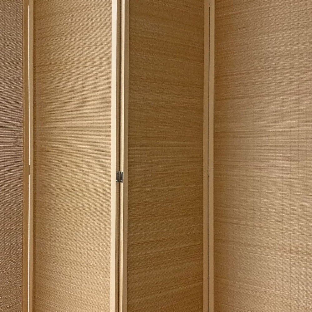 7" Light Bamboo 4 Panel Room Divider Screen - Home & Garden