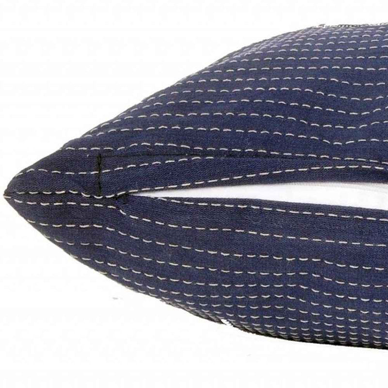 Nautical White Star Blue Square Accent Pillow