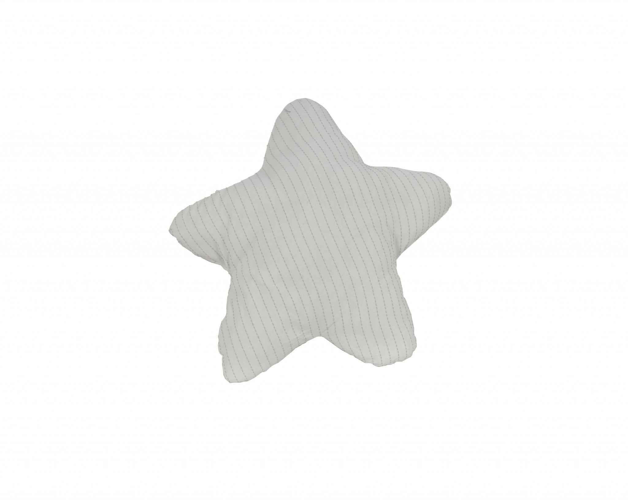 White With Blue Three Dimensional Star Shaped Pillow