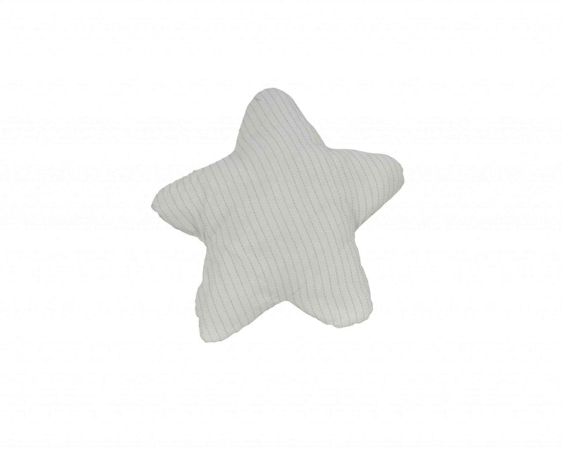 White With Blue Three Dimensional Star Shaped Pillow