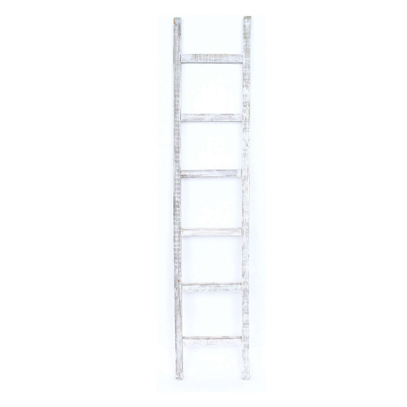 72" X 16" White Wood Hanging Dimensional Sculpture - Home Decor