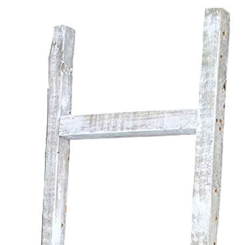 72" X 16" White Wood Hanging Dimensional Sculpture - Home Decor